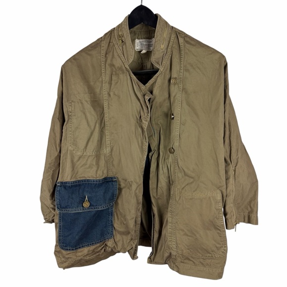 Women Current / Elliot Made In USA Brown Front Streetwear Button Jacket Size 1